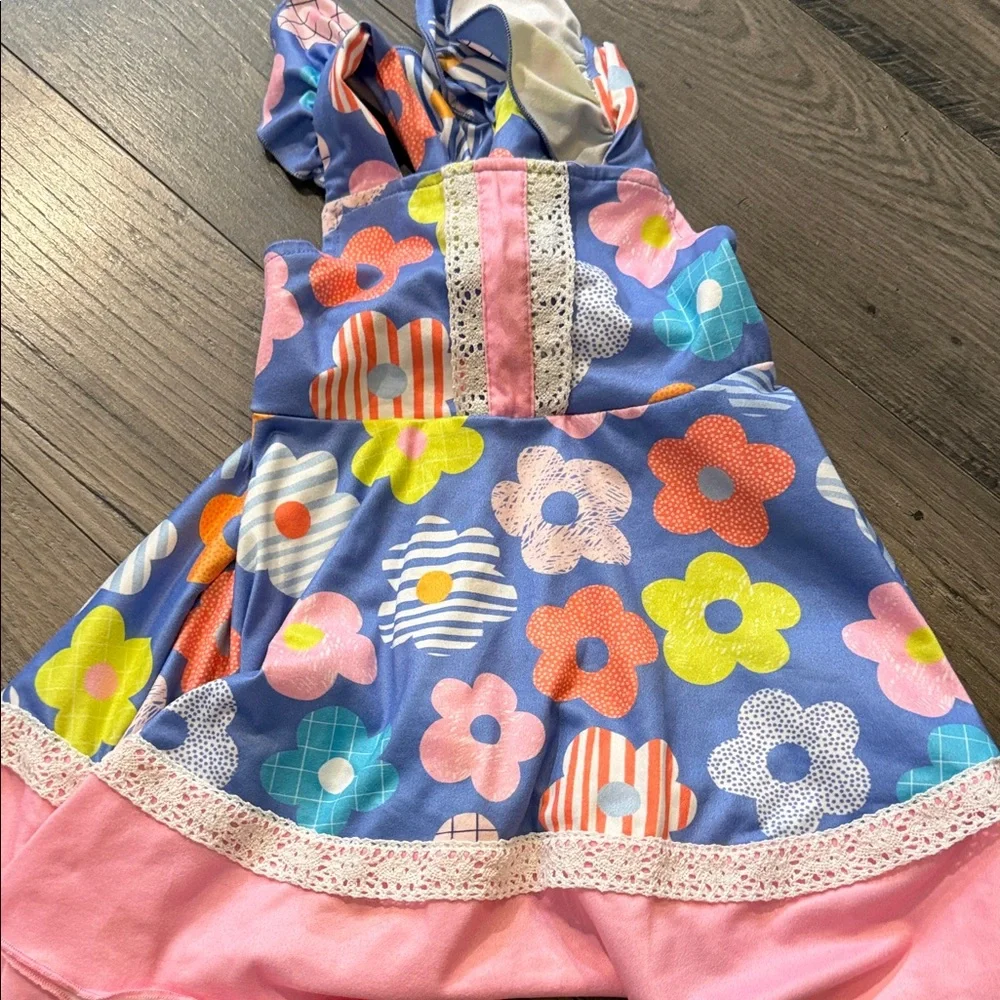 Marie Nicole Colorful Floral Kids Casual Dress - Picture 1 of 1